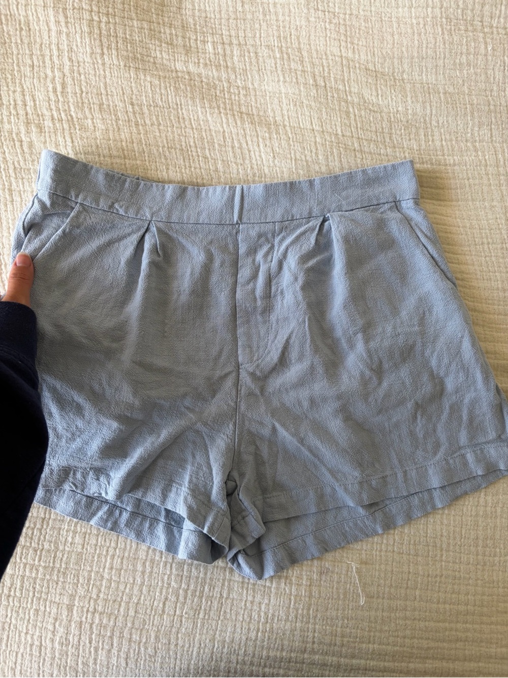 Altar’d State Light Blue Linen Shorts